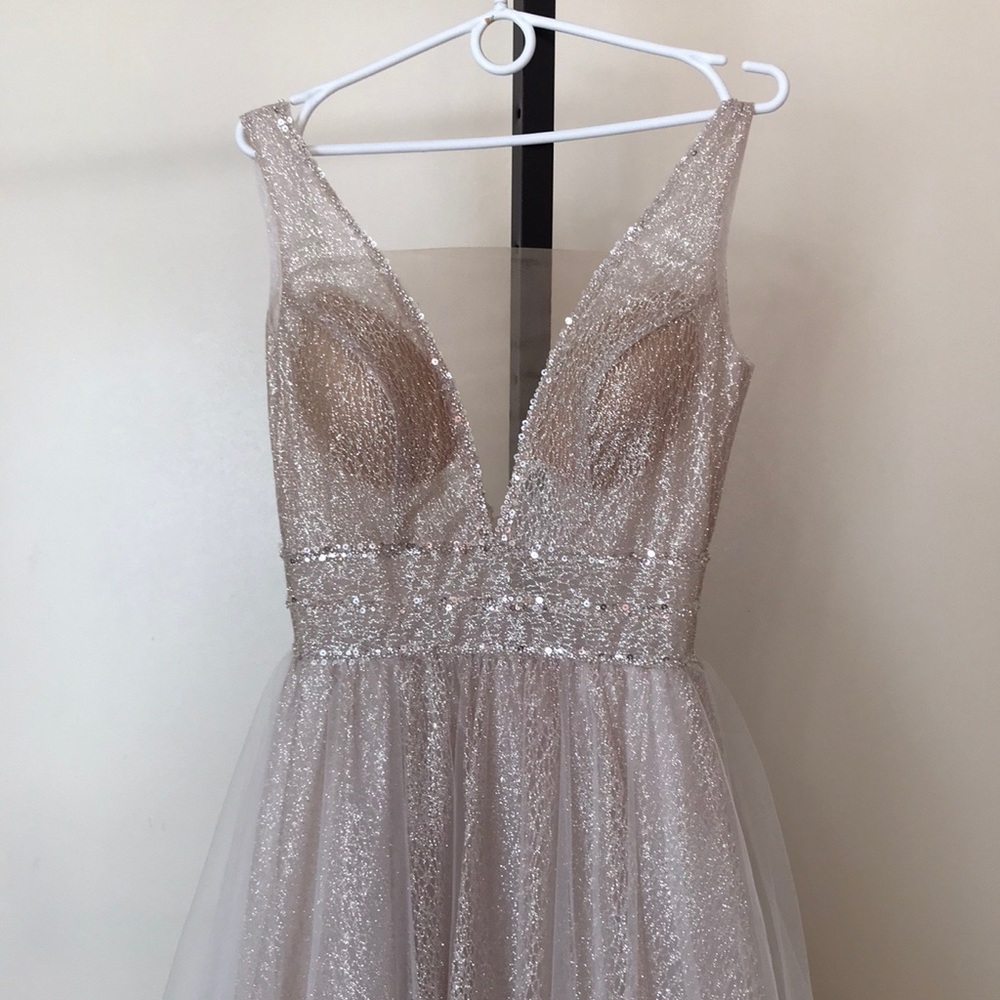 Glitter A-line Wedding Gown